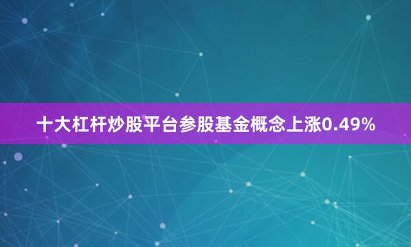 十大杠杆炒股平台参股基金概念上涨0.49%